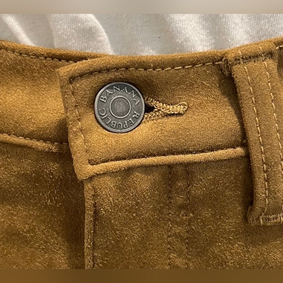 Banana Republic Faux Suede High Rise Cropped Pants Size 2/26P NWT - Picture 5 of 15